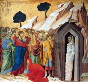 Raising Lazarus painting
